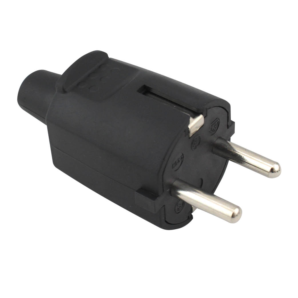 Two pole plug 4.8mm Black