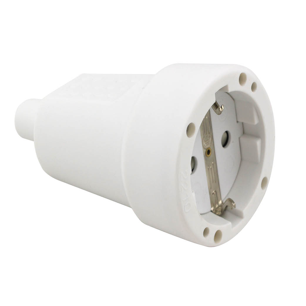 Two pole socket 4.8mm White