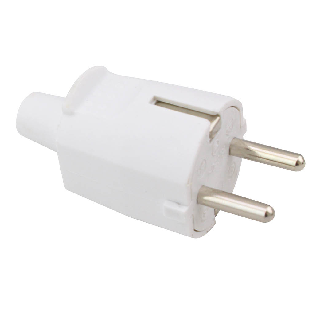 Two pole plug 4.8mm White