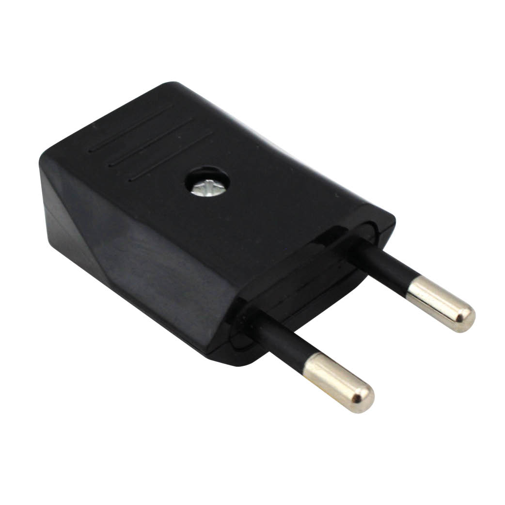 Two pole plug 4mm Black