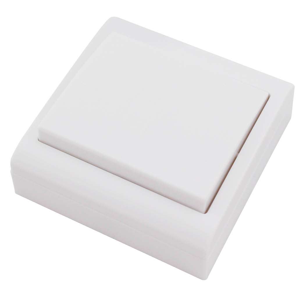 Interruptor superficie Blanco 80x80mm 10A 250V