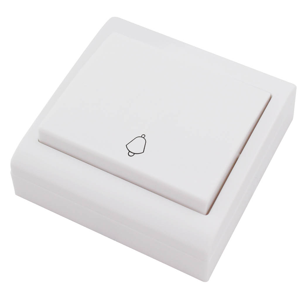 Bouton-poussoir de surface cloche blanche 80x80 mm 10A 250 V