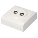 Single surface TV-FM terminal 9.5mm Blanco 80x80mm