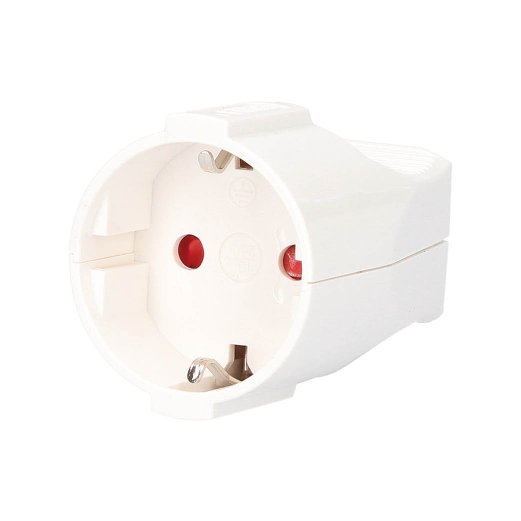 Two pole socket 4.8mm White