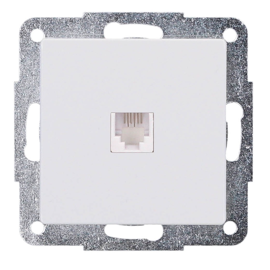 Single Telephone recessed terminal 56x56 (6p4c)