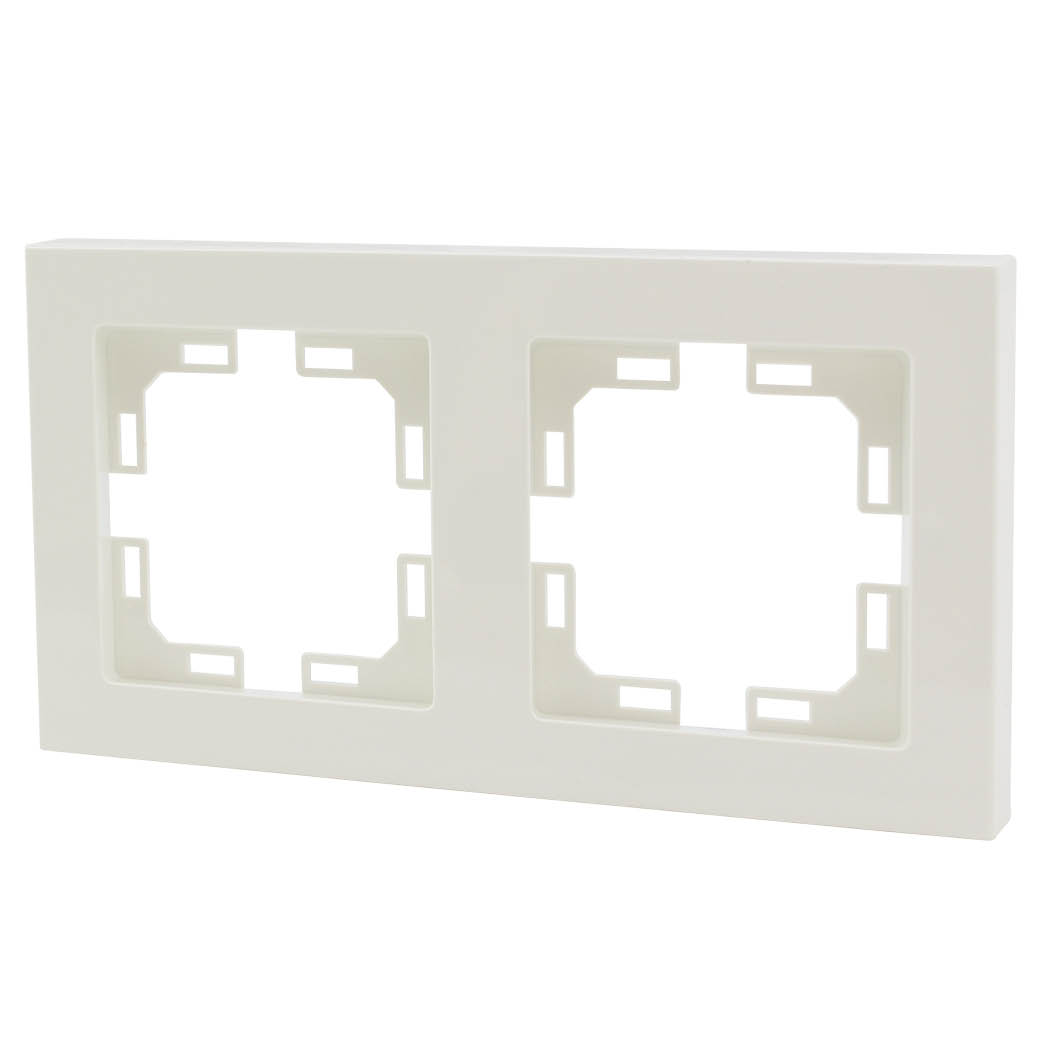 2 gang straight cover frame White