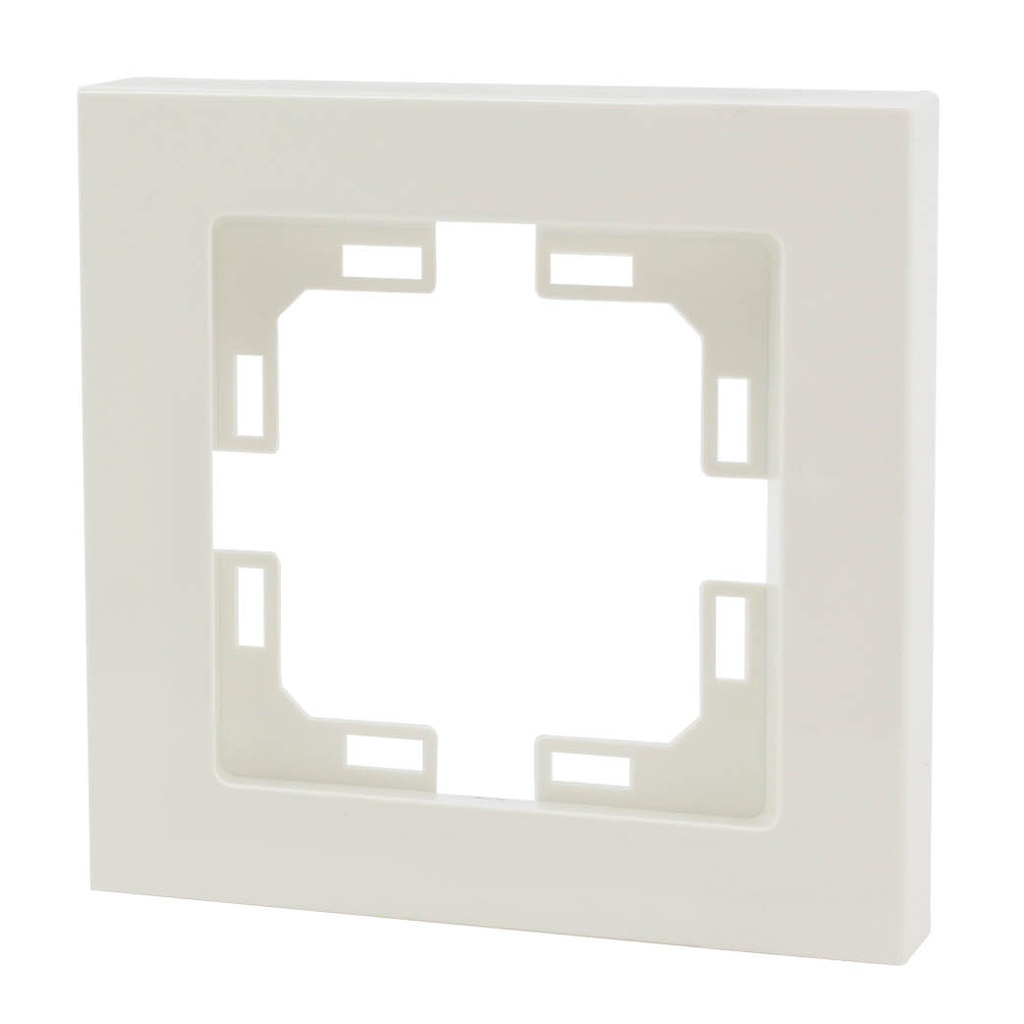 Embellecedor empotrar recto para 1modulo/hueco Blanco