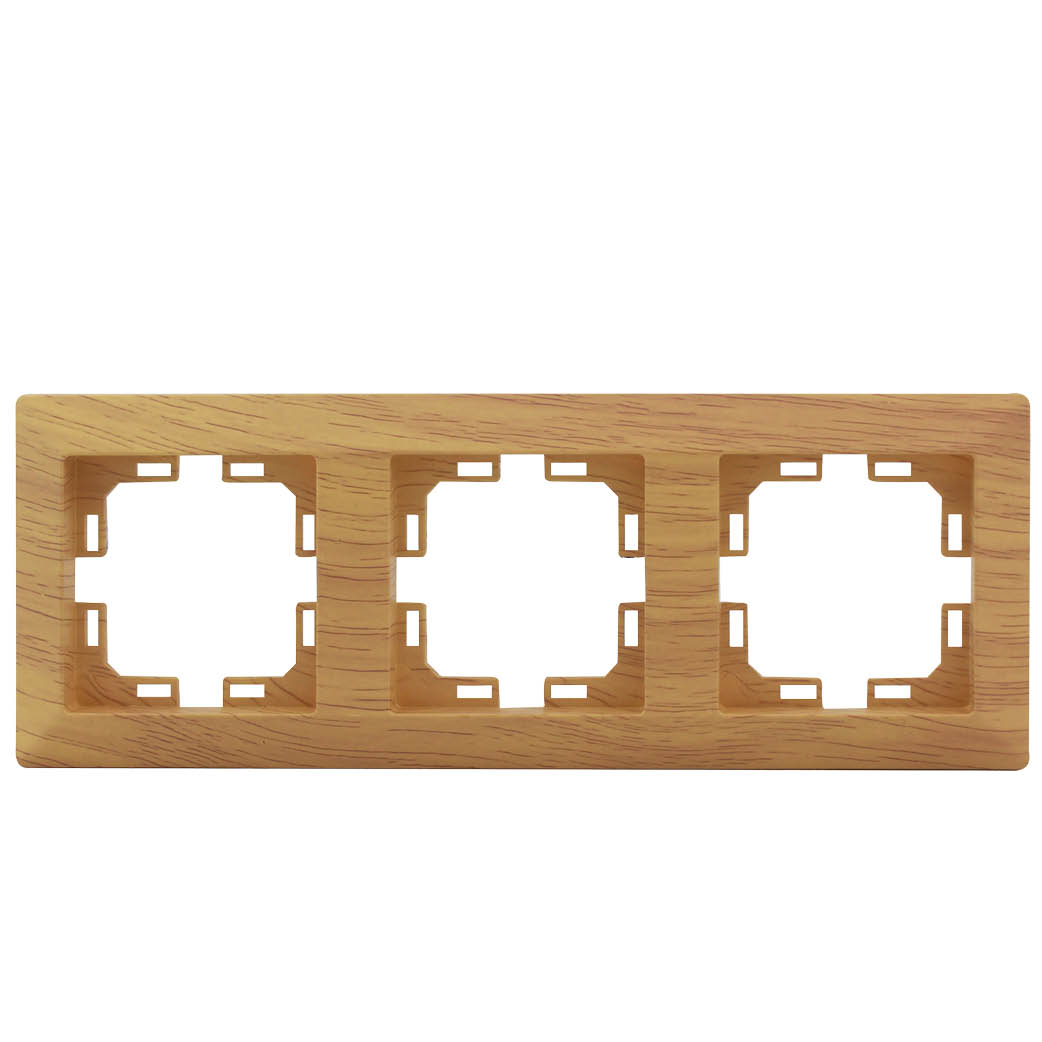 3 gang cover frame Wood