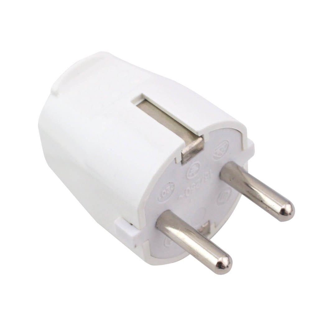 Two pole plug 4.8mm White