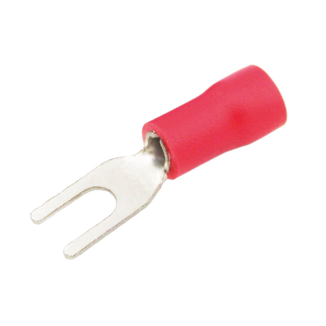 Sachet 50 u Terminaux isolés fourche 3,2/1,5 mm rouge