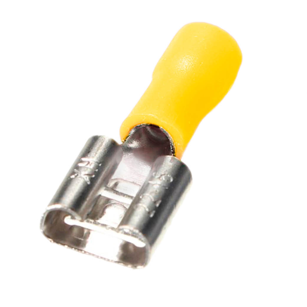 Saco 50 un. terminal fêmea plano 7,4/4–6 mm Amarelo