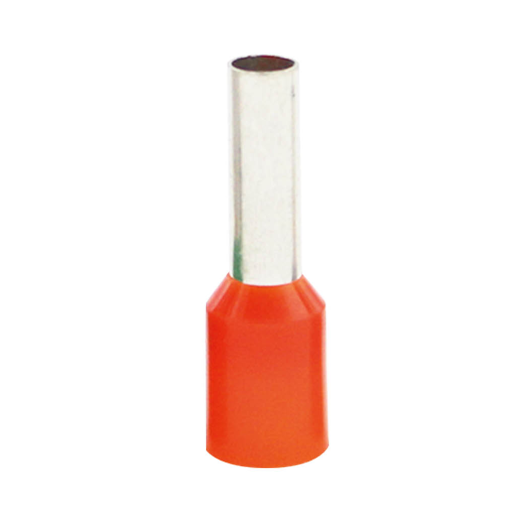 Sachet 50 u pointes creuses isolées section 4 mm orange