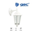 Alma series top mounted arm wall garden light E27 white