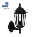 Lenna series bottom mounted arm wall garden light E27 black