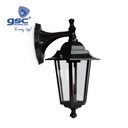 Lenna series top mounted arm wall garden light E27 black