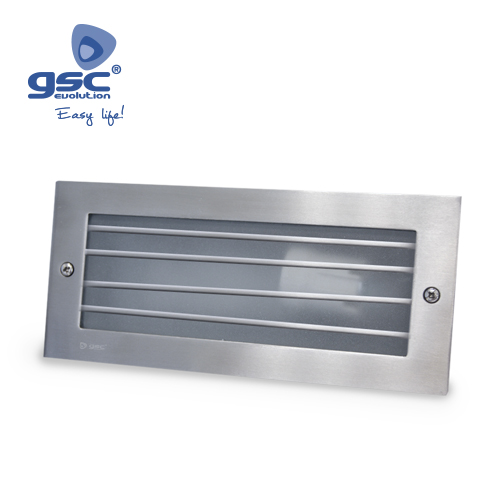 Aplique aluminio con rejilla Max. 60W E27 Niquel Satín