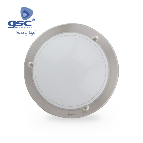 Plafonnier rond aluminium E27 20 W(60 W)