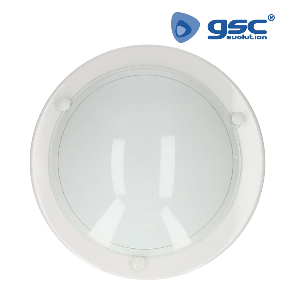 Plafonnier rond blanc E27 20 W(60 W)