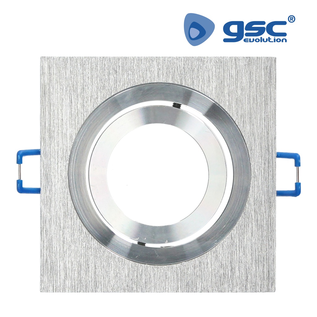 Squared Recessed Fixed Fixture for Dichroich lamps Aluminium