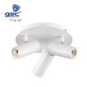 Triple in plate spotlights GU10 Max.60W white