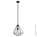 Diamond pendant lamp E27 1m Black