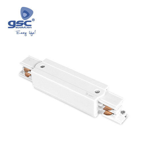 Connecteur droit 3 voies pour spot rail LED Noir