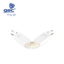 Connecteur souple 3 voies pour spot rail LED Blanc