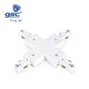 Connecteur forme 3 voies pour spot rail LED Noir