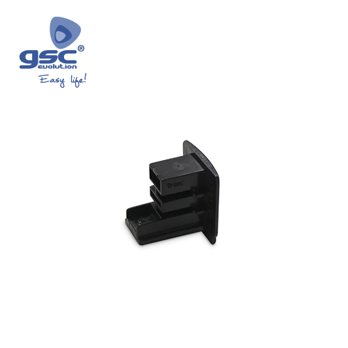 3 Way end cap for LED rail spotlight Black