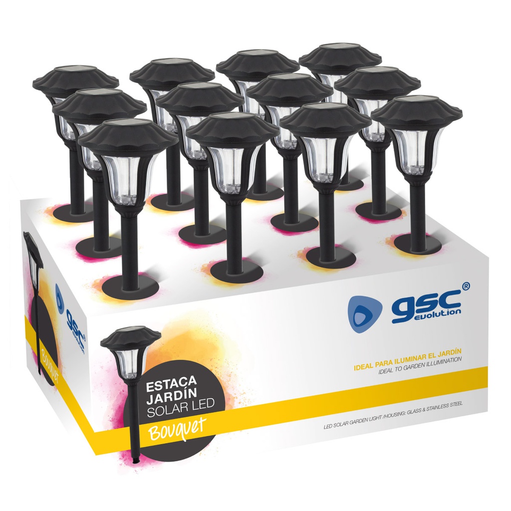 Estaca jardin solar Bouquet 8000-8500K IP44 - 12u caja exp