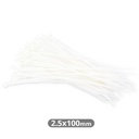 Pack 100 Unidades de abraçadeiras 100 x 2,5 mm Natural