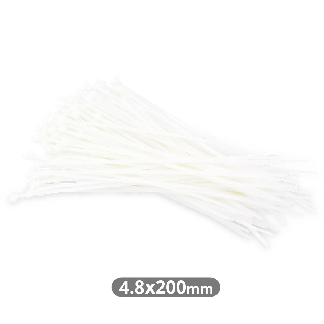 Pack of 100pcs cable tie 200x4.8mm Natural