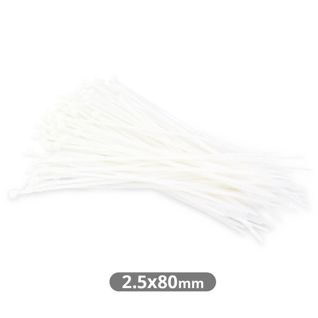 Pack 100 unités Brides 130x2,5 mm Naturelles