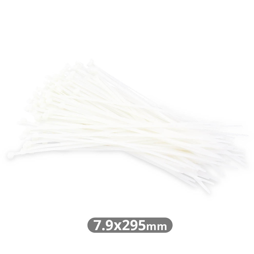 Pack of 100pcs cable tie 295x7.9mm Natural