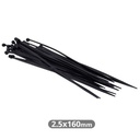 Pack 25 Unidades Bridas 160x2.5mm Negro