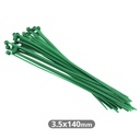 Pack 25 Unidades abraçadeiras 140 x 3,5 mm Verde