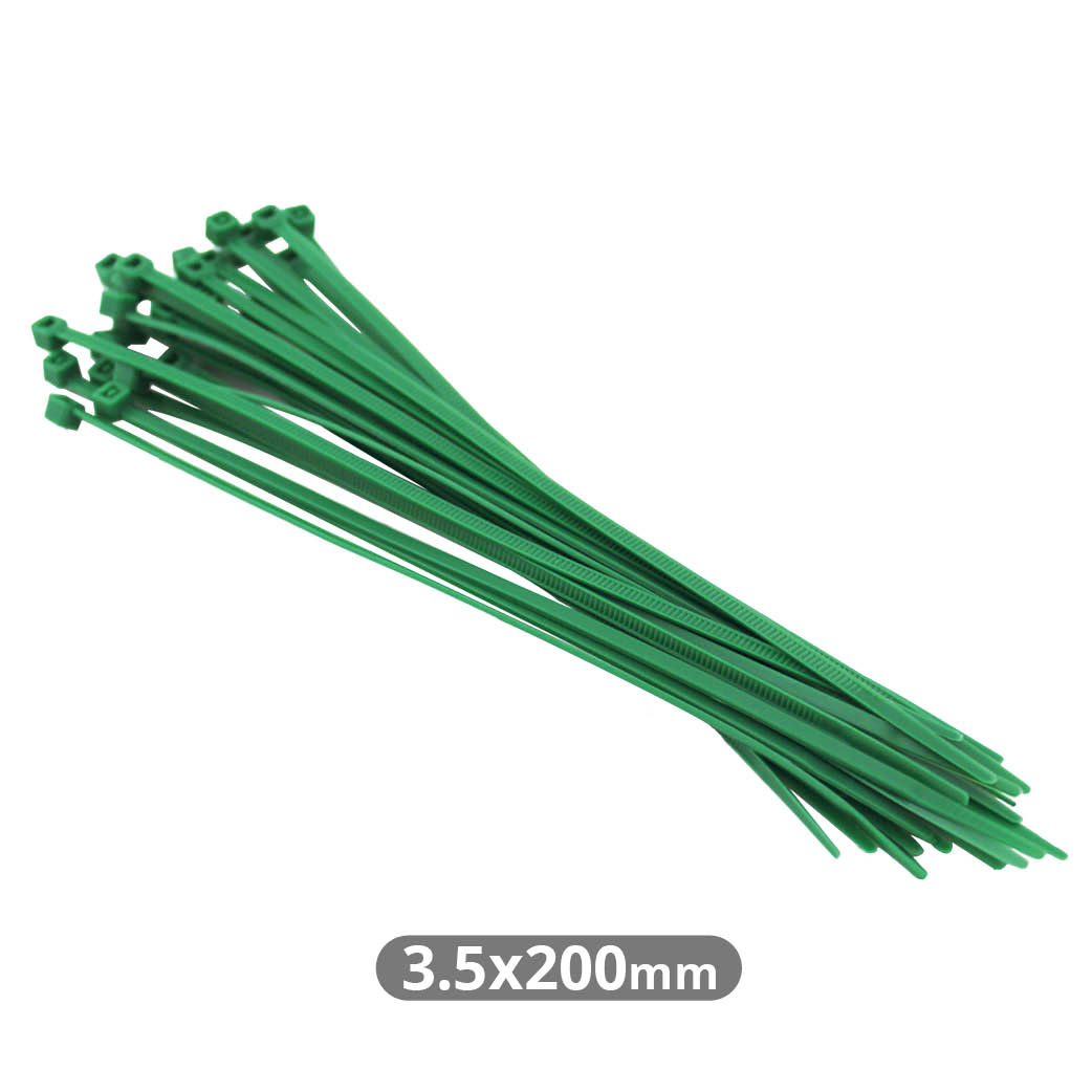 Pack 25 Unidades Bridas 200x3.5mm Verde