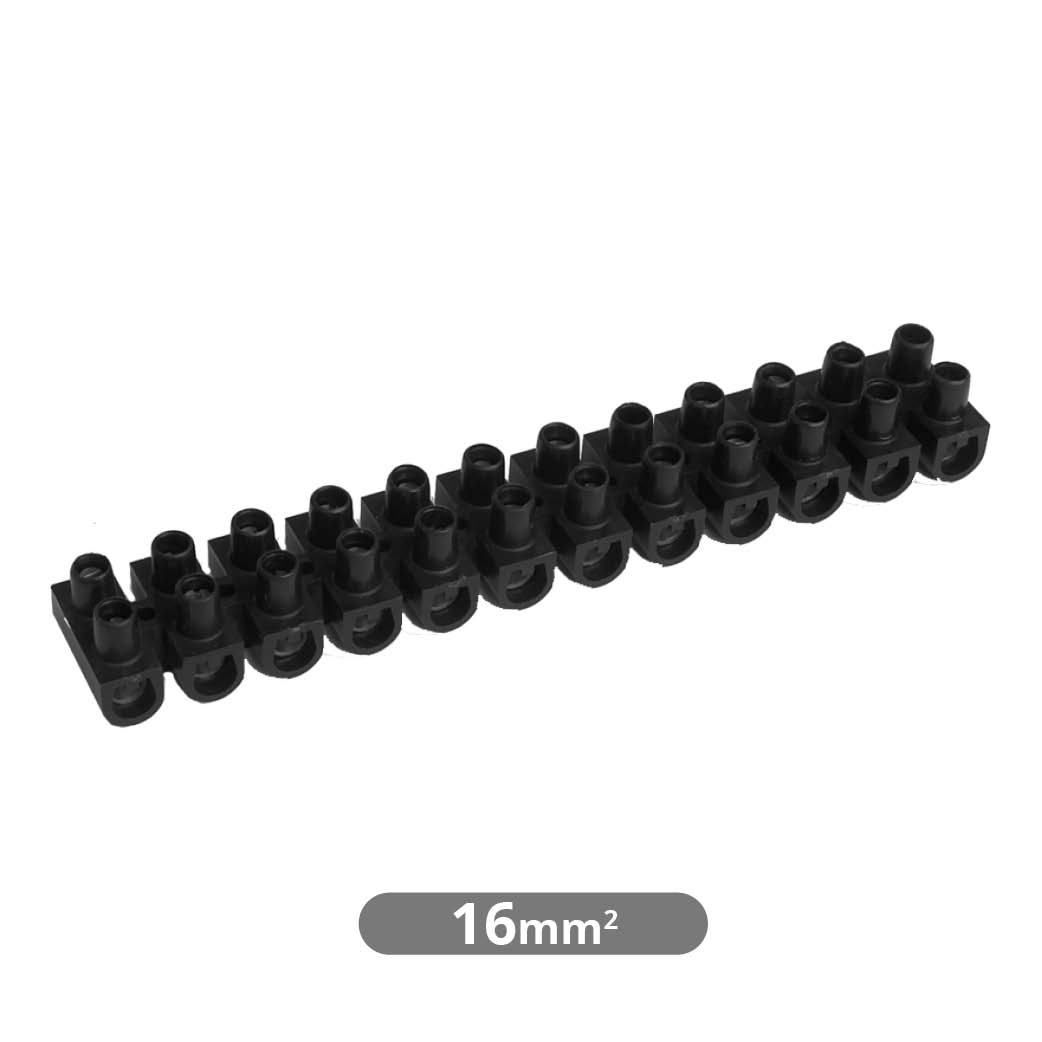 10pcs kit of terminal blocks 16mm2 connection - Black