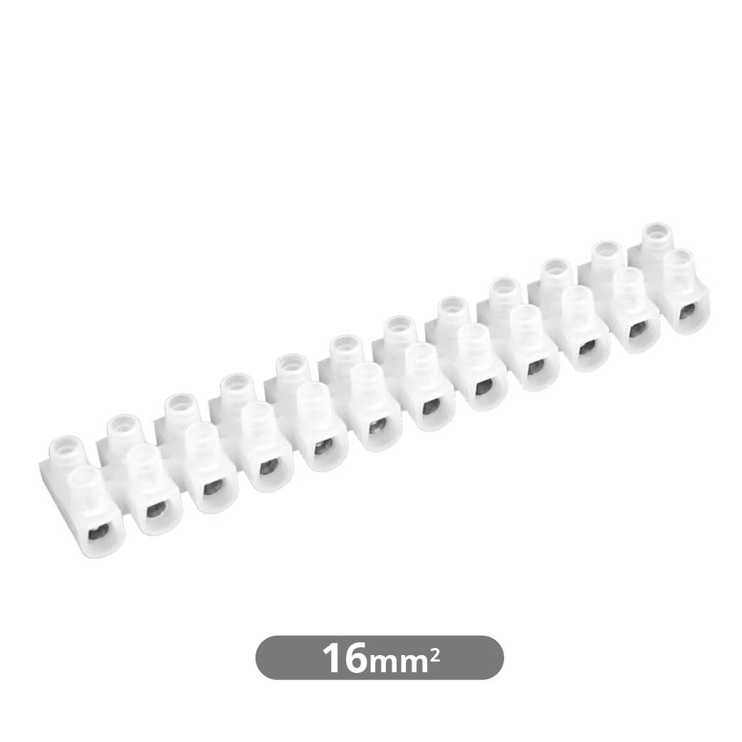 Pack 10 Regletas de Conexión 16 mm2 - Blanca