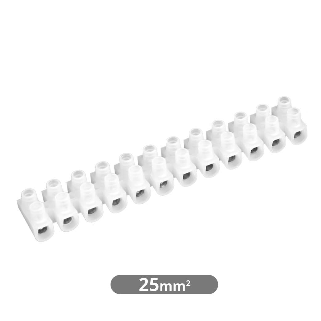 10pcs kit of terminal blocks 25mm2 connection - White