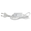 Câble connexion plat avec interrupteur (2x0,75 mm) 1,5 M Blanc