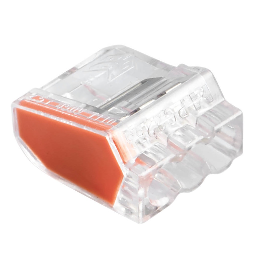 Bolsa 5u Conector empalme 3 vias 0.5-2.5mm Naranja