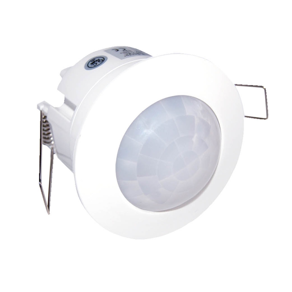 Détecteur de mouvement à encastrer de plafond blanc 360° 230V LED