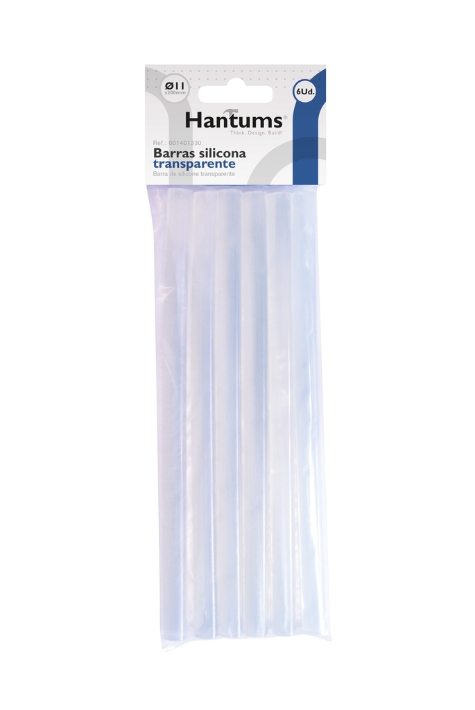 Bag of 6 transparent silicone bars Ø11