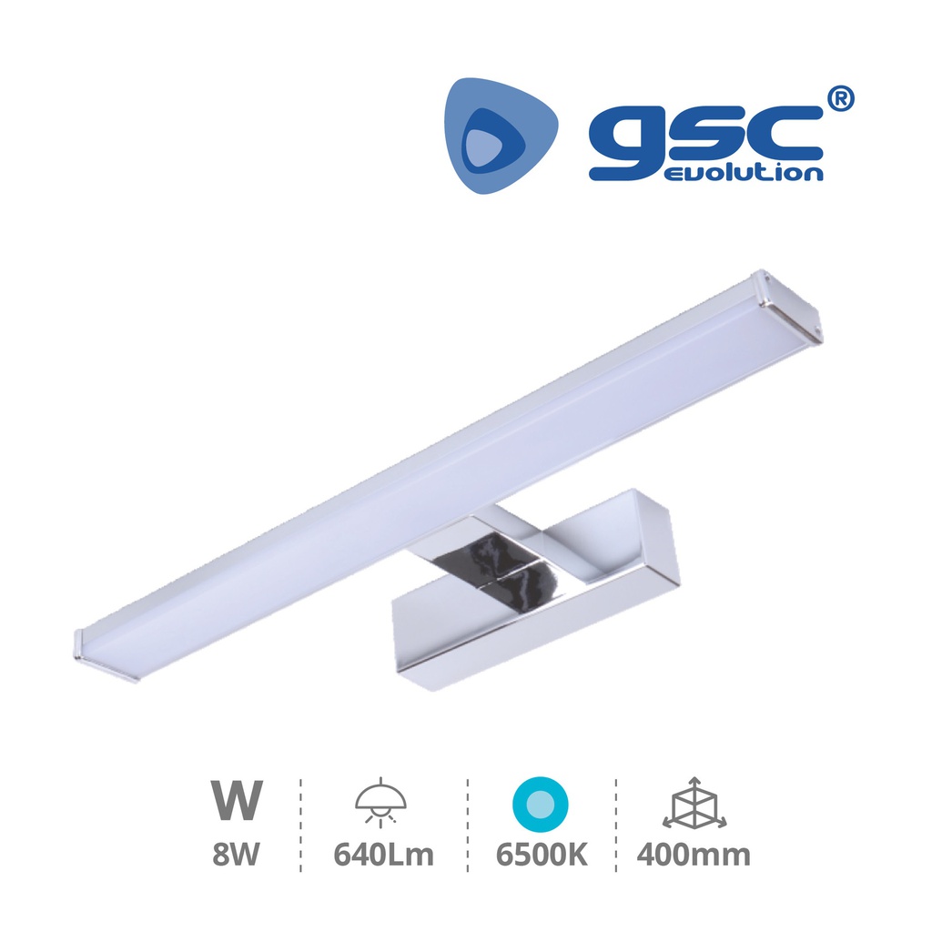 Aplique pared LED Baño 8W 6500K IP44