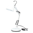 Lampe de bureau à bras articulé Fokus E27 Blanche