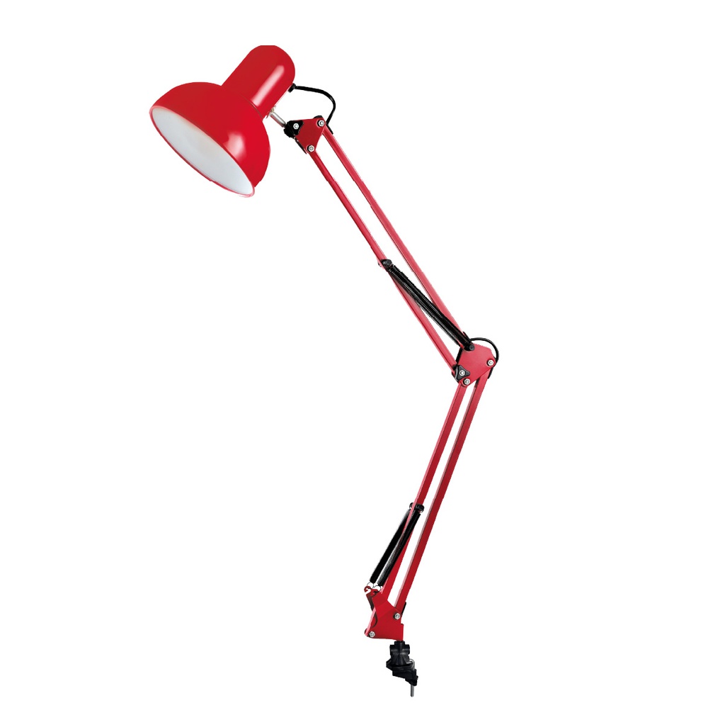 Candeeiro mesa grampo E27 40 W – Vermelho