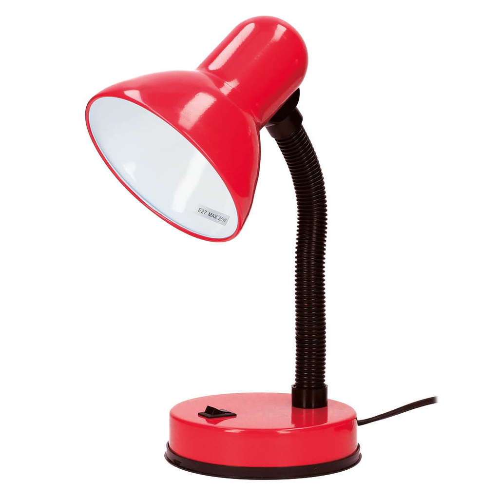 ampe de bureau à bras articulé Bell E27 rouge