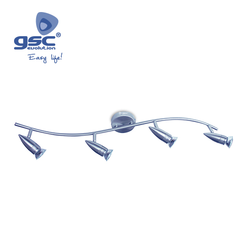 Linear quadruple spotlights GU10 nickel