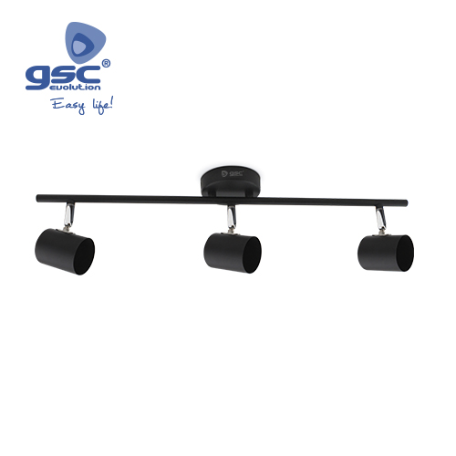 Serie Edina Linear triple spotlights GU10 black